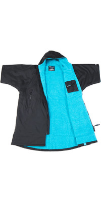 2022 Dryrobe Advance Short Sleeve Changing Robe / Poncho DR100 - Black / Blue